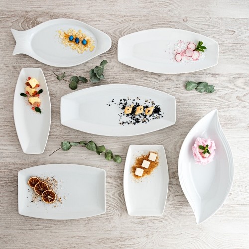 Поднос Quid Gastro Керамика Белый (35,5 x 15,8 x 2,8 cm) (Pack 6x) image 2