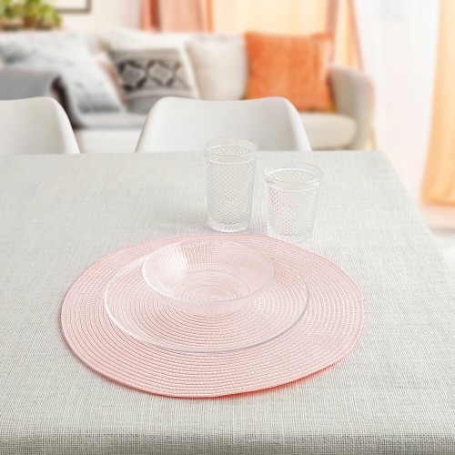 Place mat Quid Vita Peoni Pink Plastic 38 cm (Pack 12x) image 2