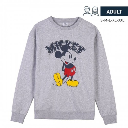 Unisex Sweatshirt without Hood Mickey Mouse Grey image 2