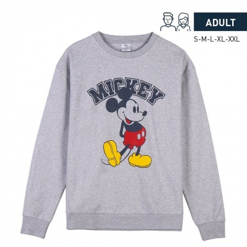 Unisex Sporta Krekls bez Kapuča Mickey Mouse Pelēks image 2