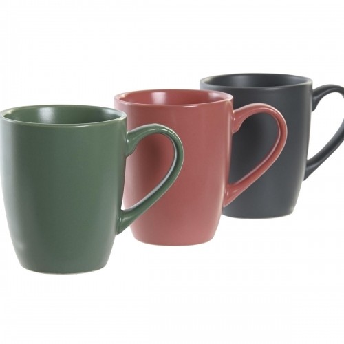 Набор из 4 кружек Mug DKD Home Decor Натуральный Розовый Белый Зеленый Темно-серый Керамика (160 ml) image 2
