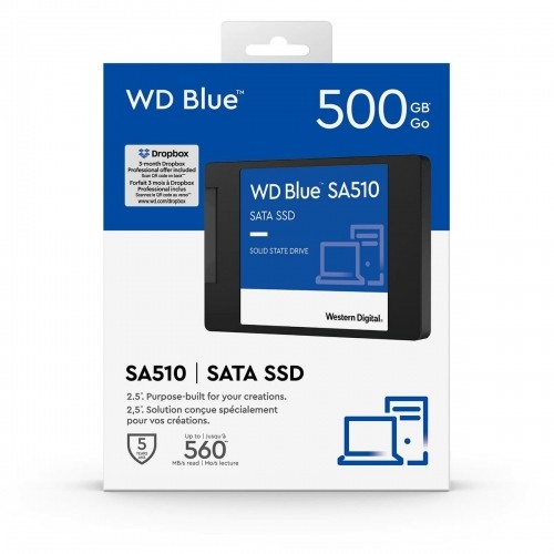 Hard Drive Western Digital Blue 500 GB 2,5" SSD image 2