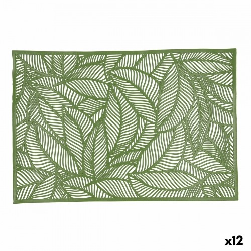 Подставка под горячее Quid Habitat Листья Зеленый Текстиль (30 x 45 cm) (Pack 12x) image 2