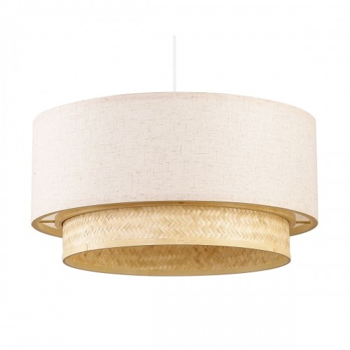 Ceiling Light DKD Home Decor Polyester White Light brown Bamboo 50 W (50 x 50 x 25 cm) image 2
