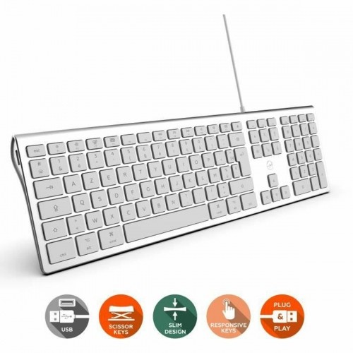 Keyboard Mobility Lab White Silver Mac OS AZERTY image 2
