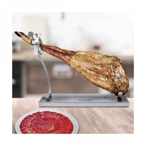 Stainless Steel Ham Stand (support for whole leg of ham) 3 Claveles Revolving head (39 x 50 x 16,5 cm) image 2