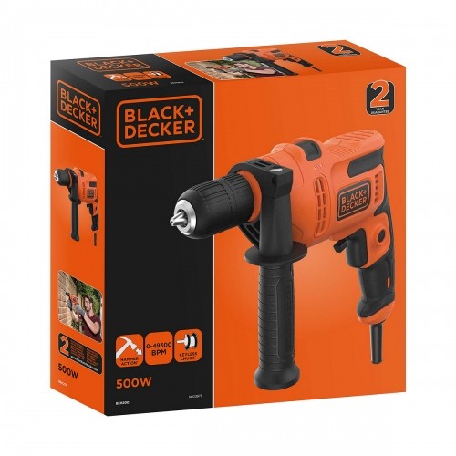 Drill and accessories set Black & Decker BEH200-QS 500 W 230 V 230-240 V image 2