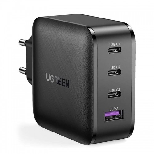 Ugreen fast charger PPS 65W USB / 3x USB Type C QC 3.0 Power Delivery SCP FCP AFC (gallium nitride) сетевое зарядное устройство черное image 2