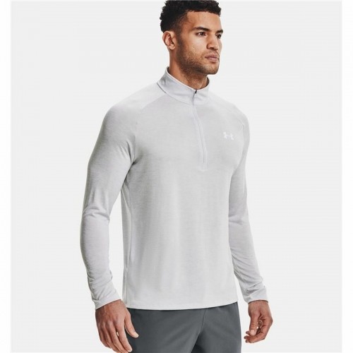 Men’s Long Sleeve T-Shirt Under Armour Tech 2.0 1/2 Zip White image 2