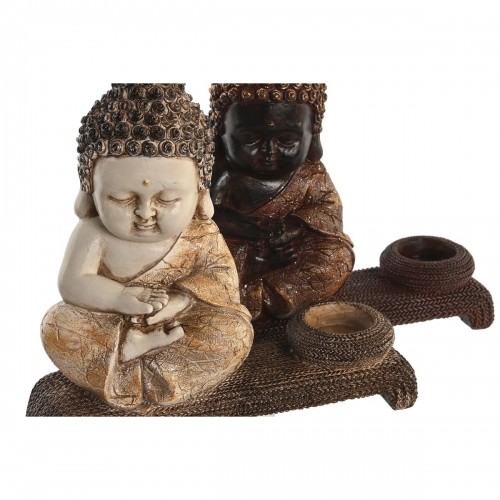 Decorative Figure DKD Home Decor 22 x 8,2 x 23 cm Red Beige Buddha Oriental (4 Pieces) image 2