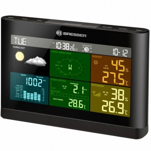 BRESSER 5-in-1 Comfort Weather Center with Colour Display black image 2