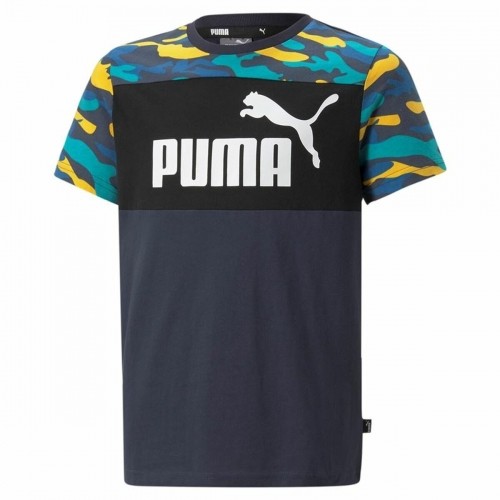 Child's Short Sleeve T-Shirt Puma Essentials+ Camouflage Kids Black image 2