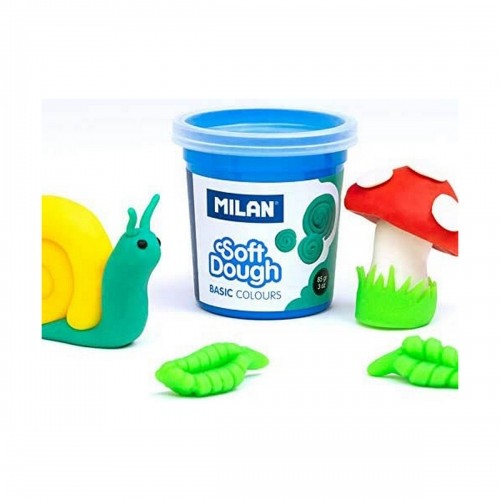 Modelling Clay Game Milan Soft dough 913510B Yellow Blue Multicolour 85 g Vegetable (10 Units) image 2