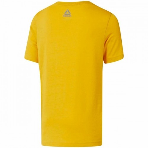 Children’s Short Sleeve T-Shirt Reebok Elemental Yellow image 2