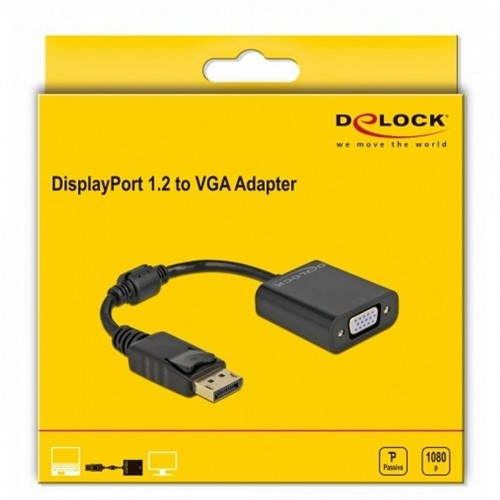 DisplayPort to VGA adapter DELOCK 61006 Black image 2