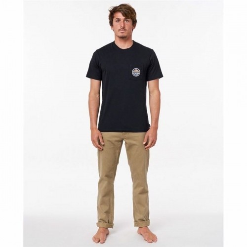 Vīriešu Krekls ar Īsām Piedurknēm Rip Curl Horizon Badge Melns image 2