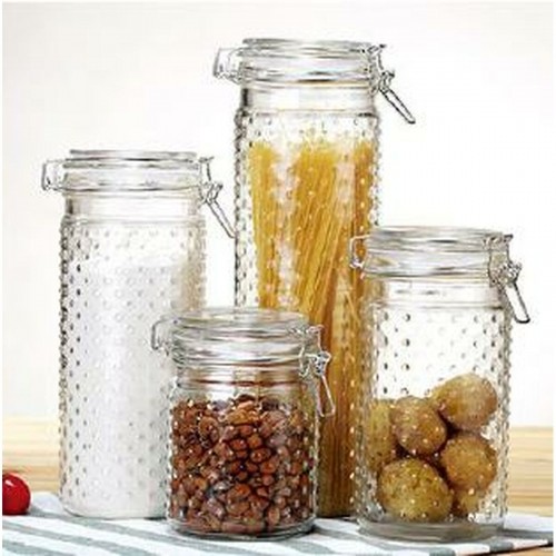 4 Tubs DKD Home Decor Crystal Transparent Stainless steel 10 x 10 x 33 cm image 2