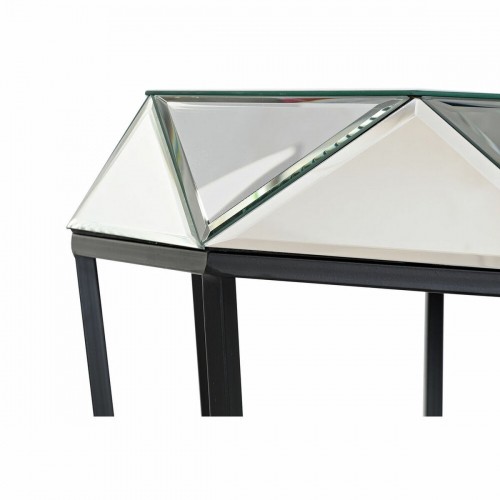 Side table DKD Home Decor Black Metal Mirror 50 x 50 x 55 cm image 2