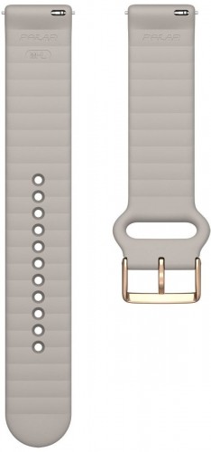 Polar watch strap 20mm S-L T, greige silicone image 2