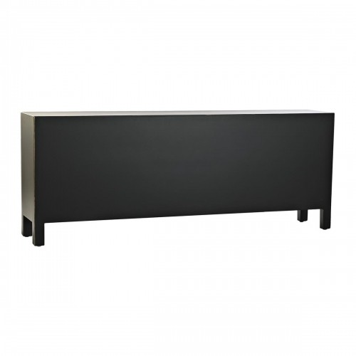 TV furniture DKD Home Decor Black Oriental White Golden White/Black Metal Fir MDF Wood 130 x 26 x 51 cm image 2