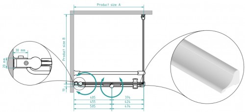 Brasta Glass Душевая кабина SANDRA 80x80 Прозрачный image 2