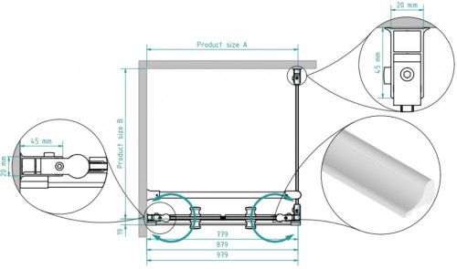 Brasta Glass Душевая кабина ERIKA 100x100 Прозрачный image 2