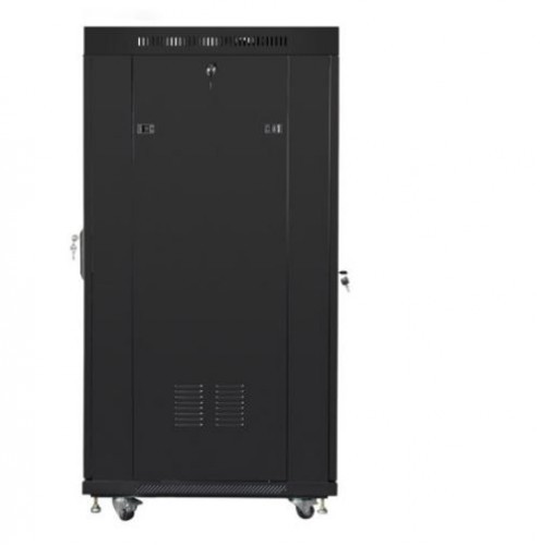 Lanberg 19 inch installation cabinet, standing, 27u 800x1000 black, lcd glass door (flat pack) image 2