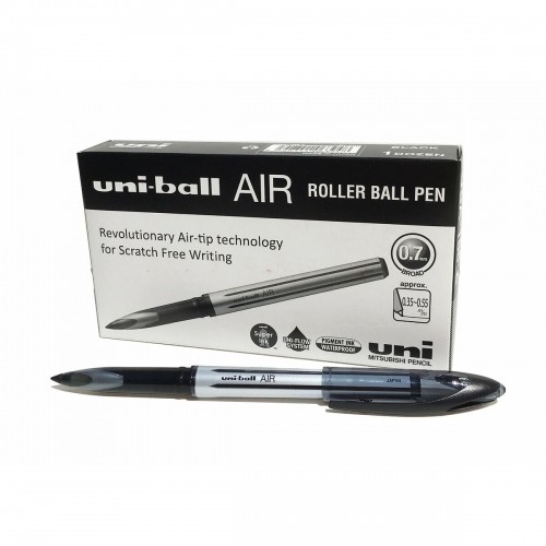 Liquid ink ballpoint pen Uni-Ball Air Micro UBA-188-M Чёрный 12 штук image 2