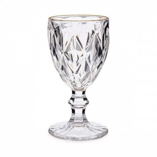 Wineglass Golden Transparent Glass 6 Units (245 ml) image 2