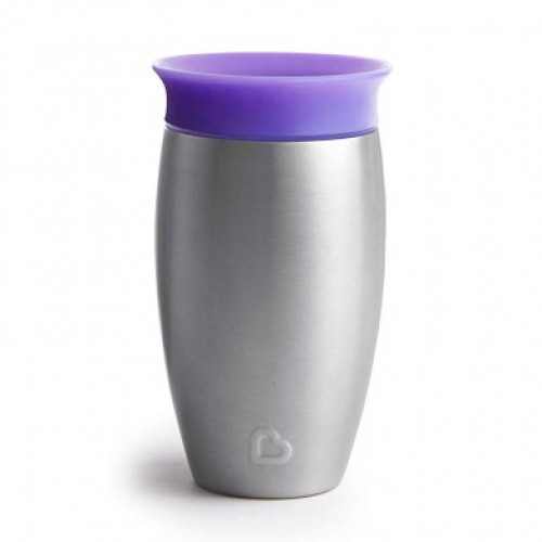 MUNCHKIN stainless steel sippy Cup, purple, Miracle 360, 12m+, 296ml, 05190901 image 2