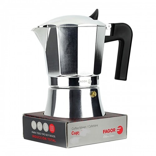 Italian Coffee Pot FAGOR Cupy Aluminium 6 Cups image 2