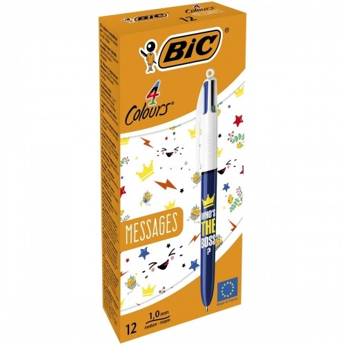 Pildspalva Bic Messages 4 krāsas 12 gb. image 2
