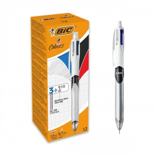 Pildspalva Bic 4Colours 3 krāsas Zīmuļu Serdeņu Turētājs 12 gb. image 2