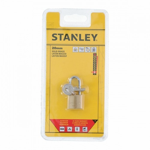 Key padlock Stanley Brass Bow (2 cm) image 2