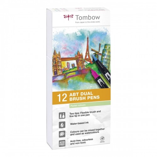 Felt-tip pens Tombow ABT-12P-2 Double-ended image 2