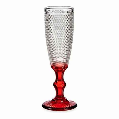 Vivalto Šampanieša glāze Sarkans Caurspīdīgs Punkti Stikls 6 gb. (180 ml) image 2