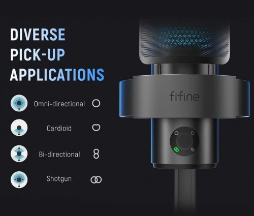 Микрофон Fifine A9 RGB для игр | подкасты | потоки | штатив | черный image 2