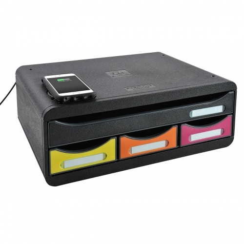 Multi-Purpose Organiser Exacompta Toolbox Mini 4 drawers A4 Black polystyrene 27 x 35,5 x 13,5 cm image 2