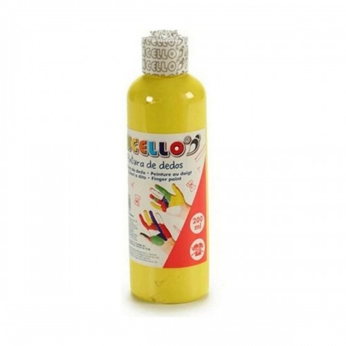 Pincello Pirkstu krāsa 200 ml Dzeltens 12 gb. image 2