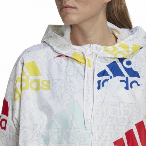 Женская спортивная куртка Adidas Essentials Multi-Colored Logo Белый image 2