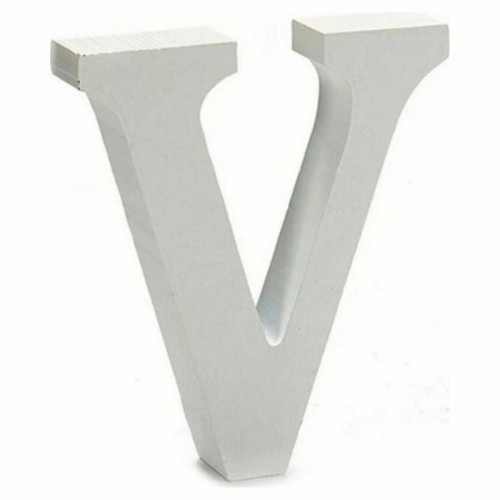 Letter V 2 x 11 cm Wood White (24 Units) image 2