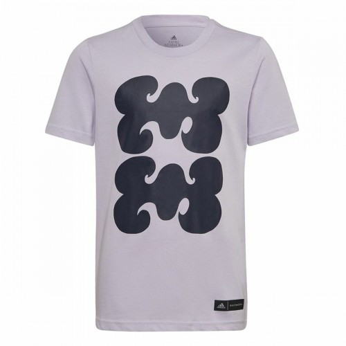 Krekls ar Īsām Piedurknēm Bērniem Adidas Marimekko Graphic Plūme image 2