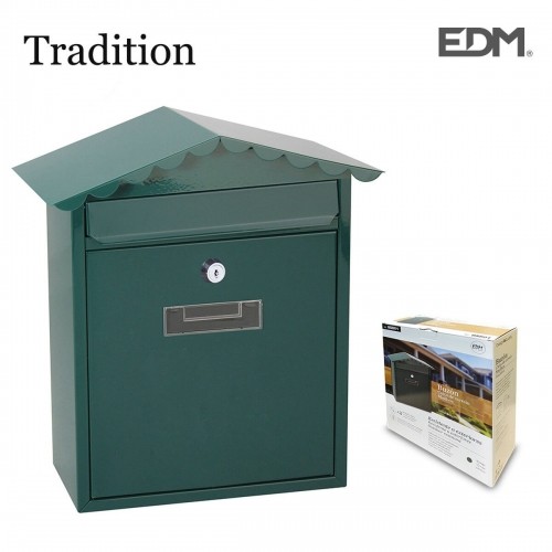 почтовый ящик EDM Tradition Сталь Зеленый (26 x 9 x 35,5 cm) image 2