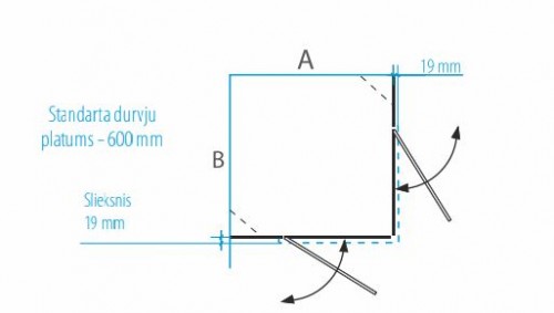 Brasta Glass Dušas kabīne AURORA 100x100 Tonēts pelēks vai brūns image 2