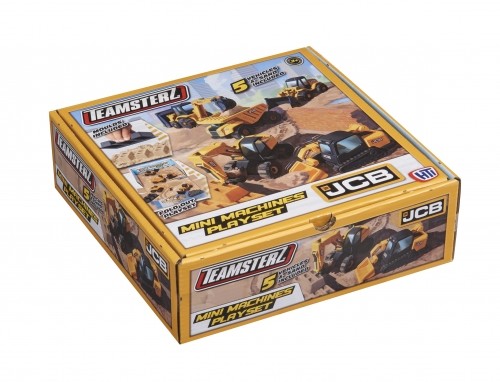 JCB MINI MACHINES Игровой набор с 5-ю машинками стройтехники и песком image 2