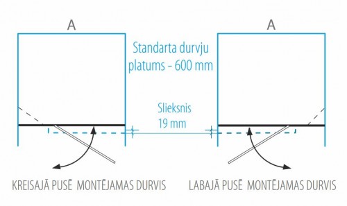Brasta Glass Душевая стенка в нишу INA PLUSS 110 Тонированный серый или коричневый image 2