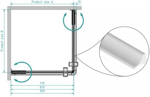 Brasta Glass Душевая кабина LIEPA 80x80 Прозрачный image 2