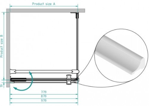 Brasta Glass Душевая кабина NORA 80x80 Прозрачный image 2