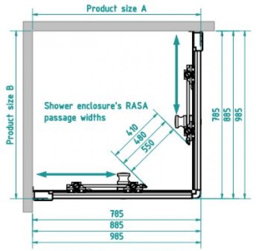 Brasta Glass Dušas kabīne RASA 80x80 Caurspīdīgs  image 2