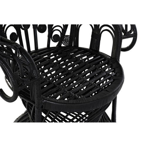 Садовое кресло DKD Home Decor Melns Poliesters Balts Rotangpalma (96 x 66 x 145 cm) image 2
